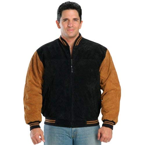 Classic Two Tone Baseball Bomber Jacket - Large