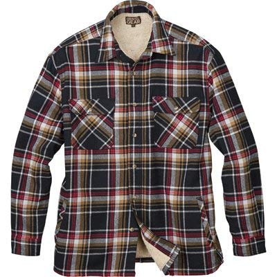 Gravel Gear Sherpa Lined Flannel Shirt Jacket