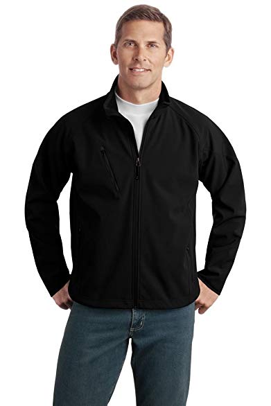 Port Authority - Tall Textured Soft Shell Jacket-3XLT (Black)