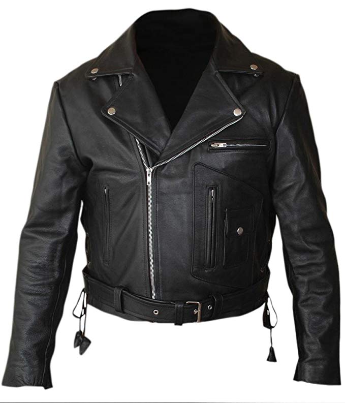 F&H Men's Terminator 2 Judgment Day Arnold Genuine Leather Jacket