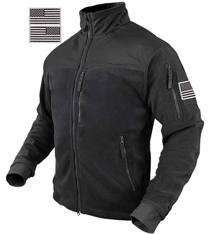 Condor Alpha Micro Fleece Jacket with Patches Bundle - 3 Items