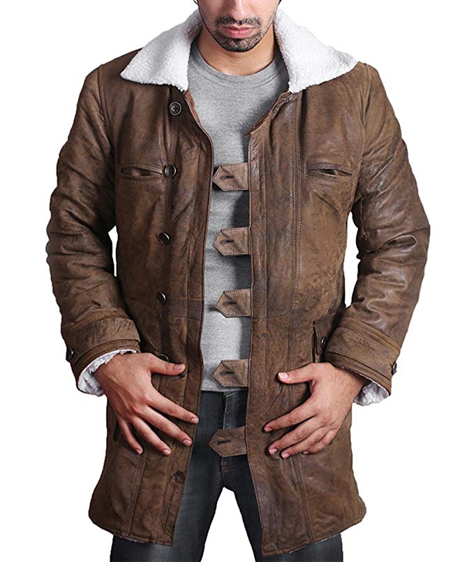 BANE Coat 'Tom Hardy - Dark Knight Rises' Vintage Distressed Look Leather Jacket