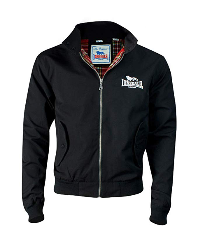 Lonsdale Men´s Slim-fit Embroided Logo Harrington Jacket Black