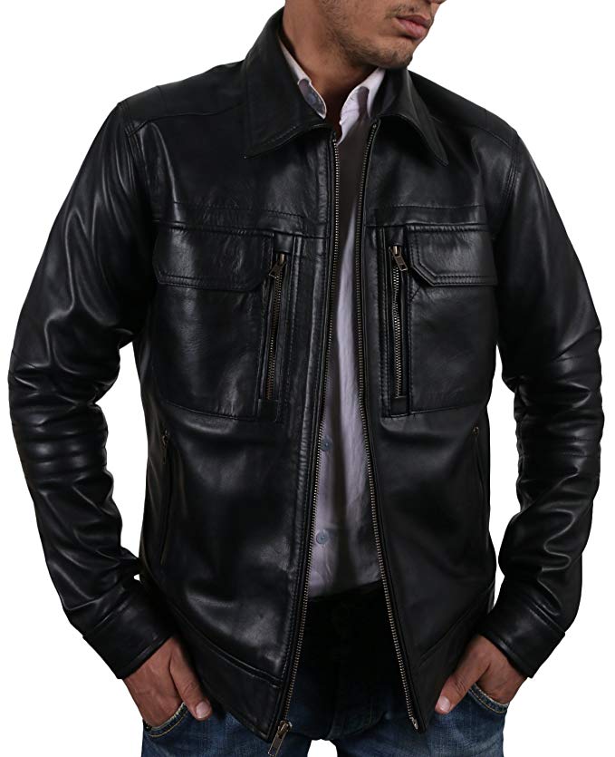 Laverapelle Men's Black Genuine Lambskin Leather Jacket - 1501483