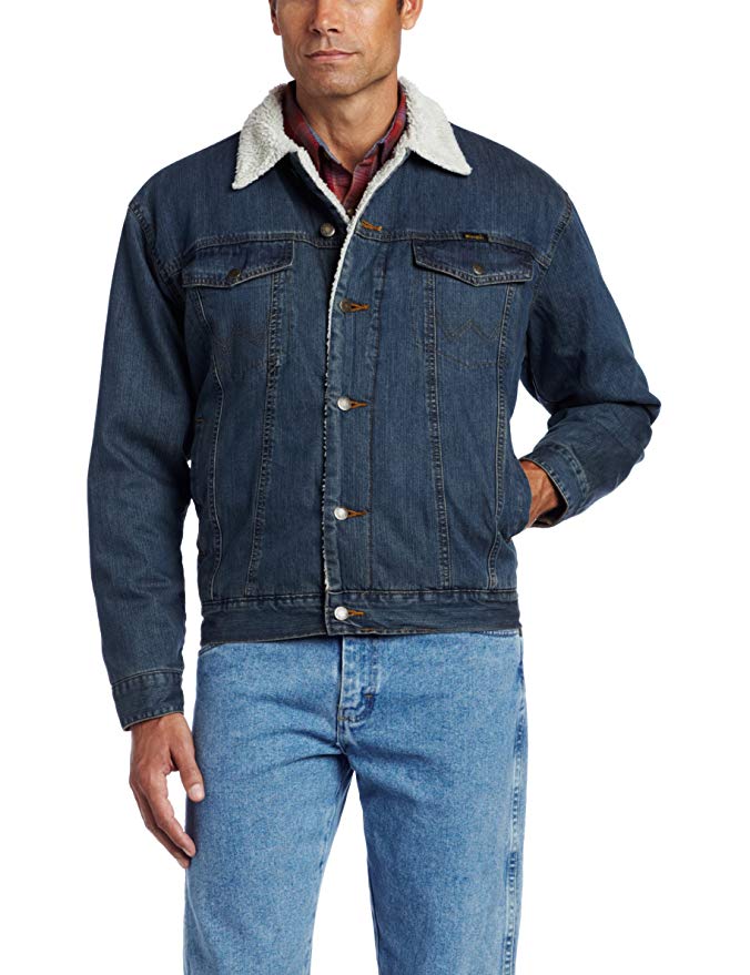 Wrangler Men's Western Style Lined Denim Jacket