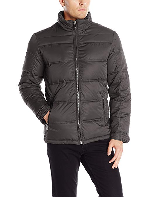 Perry Ellis Men's Puffer Coat with Bib