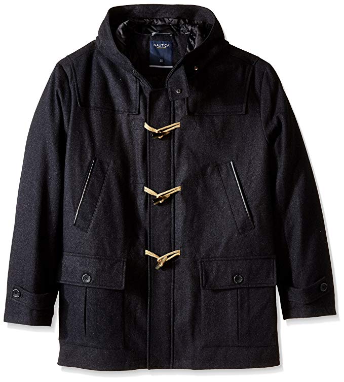 Nautica Men's Big Wool Toggle Coat