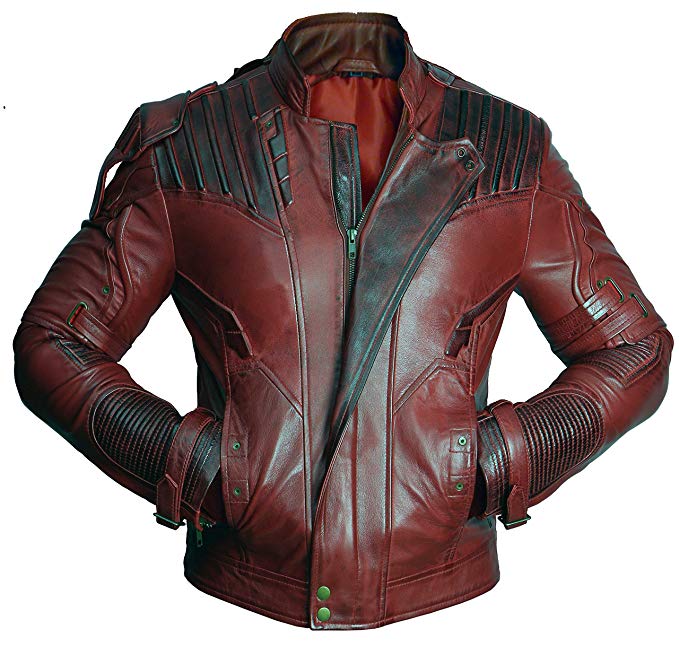 Star Lord Guardians of Galaxy 2 Chris Pratt Real Leather Jacket