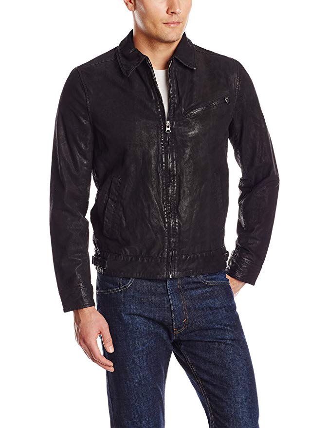 Levi's Men's Zip-Front Leather Jacket