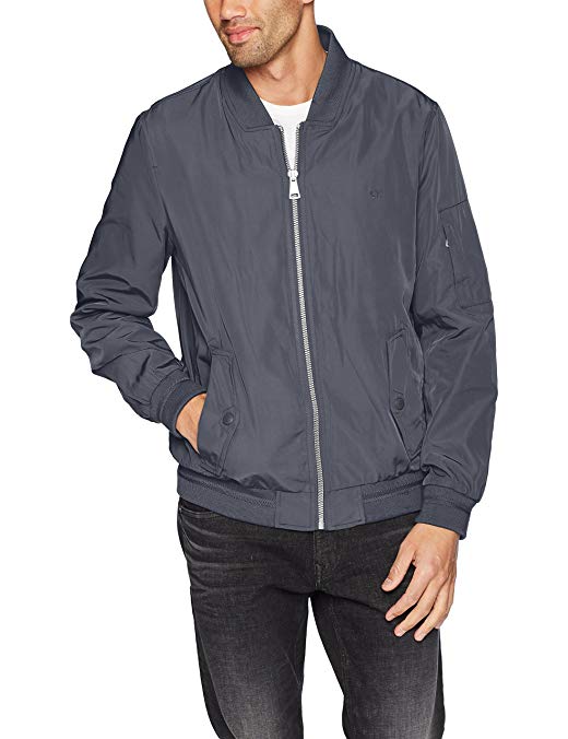 Calvin Klein Men's Flight Jacket with Pocket Detail