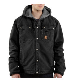 Carhartt Men's Tall Sandstone Hooded Multi-Pocket Jacket Product Shot