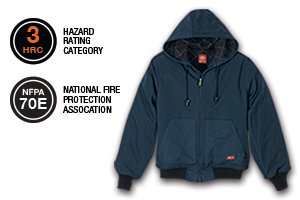 DICKIES FLAME-RESISTANT INSULATED DUCK JACKET WITH HOOD RJ701