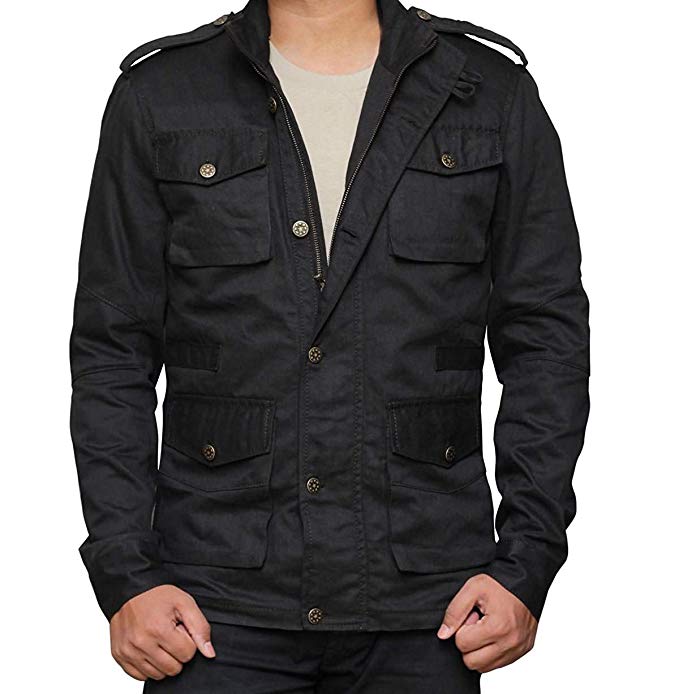 BlingSoul Casual Mens Lightweight Jacket - Field Denim Light Jackets Men