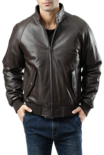 Landing Leathers Men's WWII Lambskin Leather Bomber Jacket (Regular & Tall)