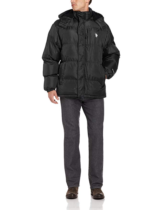 U.S. Polo Assn. Men's Classic Short Puffer Jacket with Pony Logo