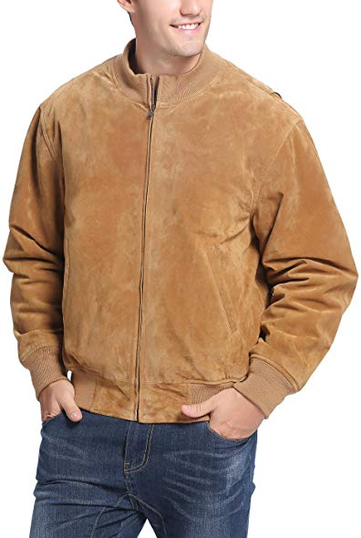 Landing Leathers Men's WWII Suede Leather Tanker Jacket (Regular & Tall)