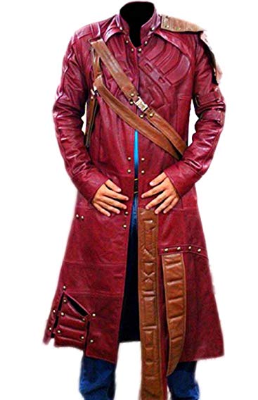 SlimfitJacket Guardians Galaxy Star Lord Faux Leather Trench Coat