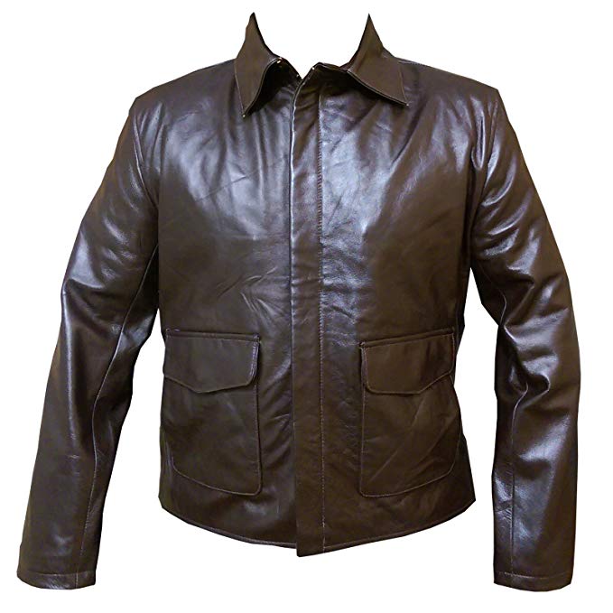 Harrison Ford Indiana Jones Leather Jacket, Faux Leather, XXS-3XL