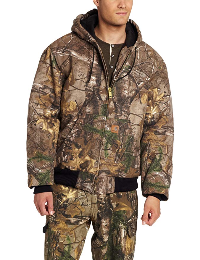 Carhartt Men's Quilted Flannel Lined Camo Active Jacket