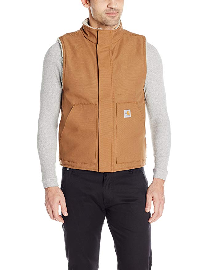 Carhartt Men's Flame-Resistant Mock-Neck Sherpa-Lined Vest