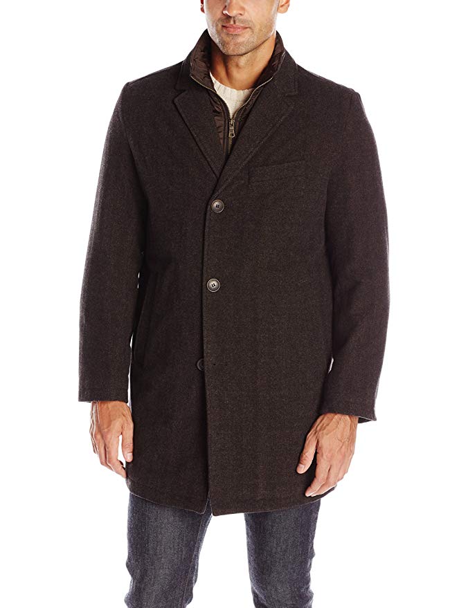 Tommy Hilfiger Men's Wool Button Front Coat