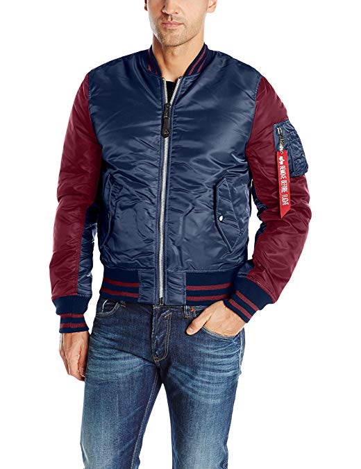 Alpha Industries Men's Ma‐1 Varsity Bomber Jacket