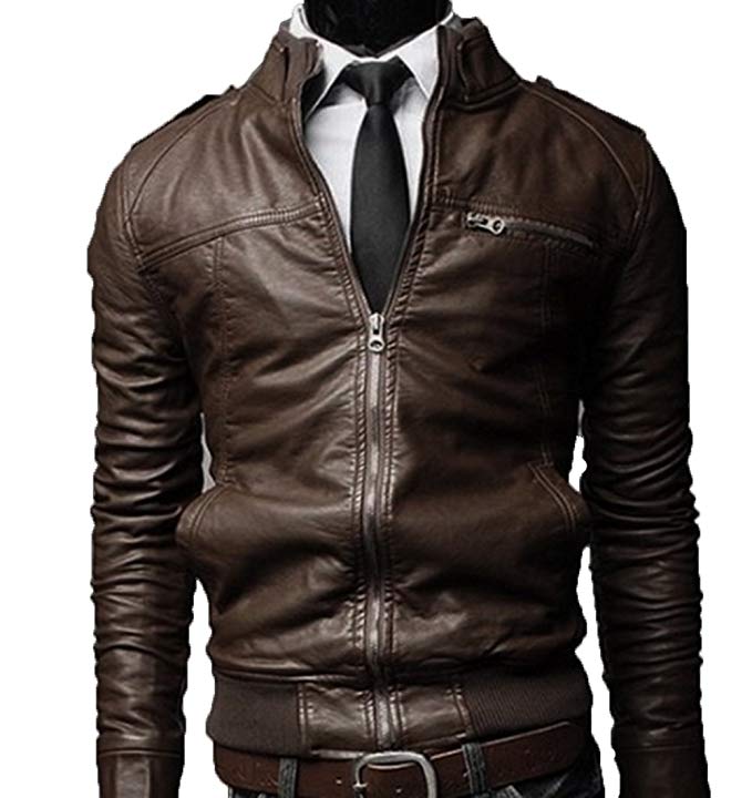 Yamx Men's British Style Stand-Collar Zipper Long Sleeve Coat Jacket AI-098