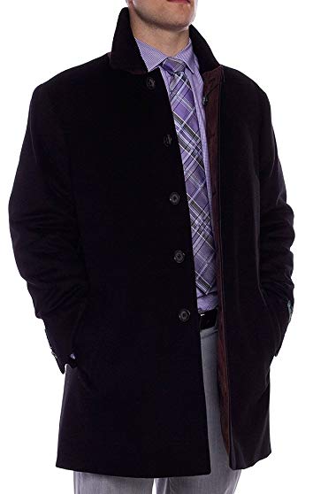 Ralph Lauren Men's 3/4 Classic-Fit Down-Filled Wool Overcoat