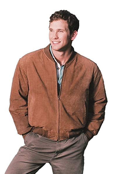 REED MEN'S BASEBALL SUEDE LEATHER JACKET (IMPORTED)