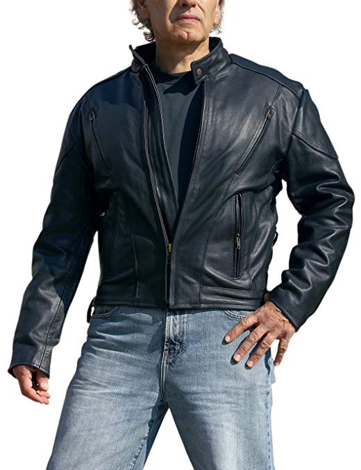 Interstate Leather Men's Touring Jacket (Black, XXXXX-Large)