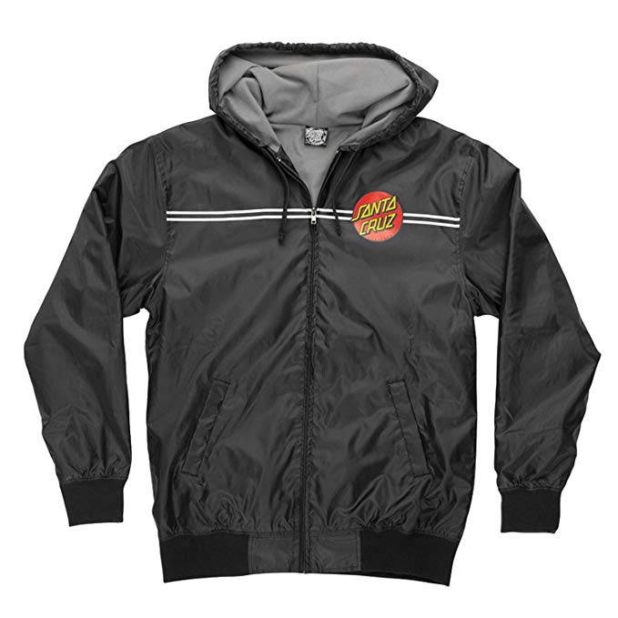 Santa Cruz Mens Dot Hooded Windbreaker Jacket