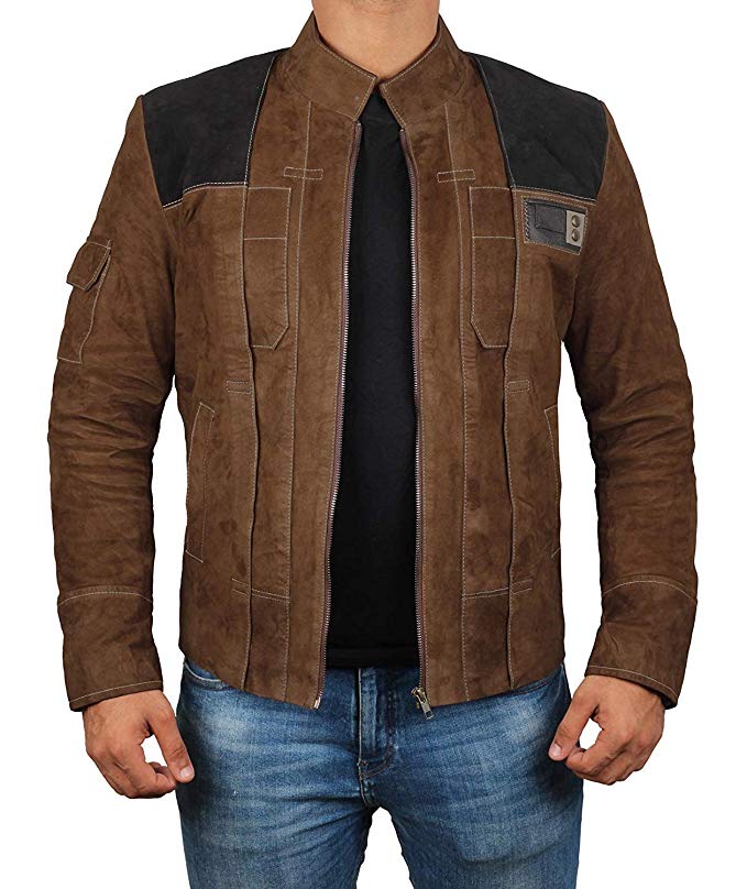 Brown Leather Jacket Men - Genuine Distressed Suede Jacket