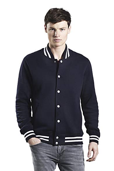 Underhood of London Varsity Jacket for Men | 100% Premium Organic Cotton Lightweight Unisex Jacket