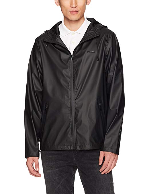 Members Only Men's Coated Nylon Rain Jacket