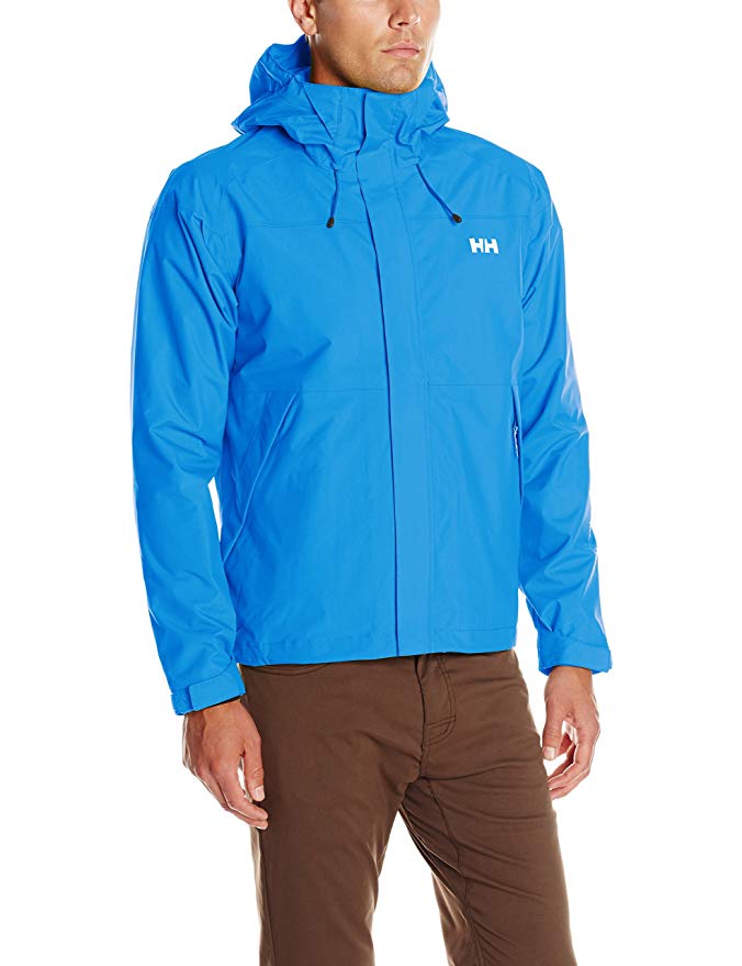 Helly Hansen Men's Vancouver Waterproof Windproof Breathable Hiking Shell Rain Jacket with Hood, 535 Racer Blue, Large