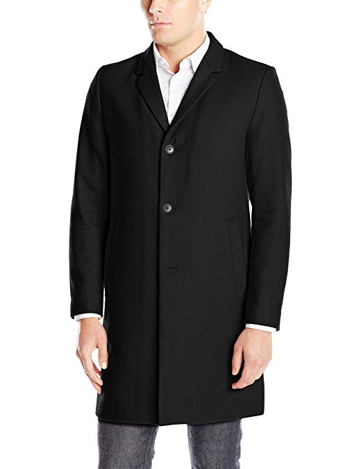 Lucky Brand Men's Abercrombie Wool Single Breasted Top Coat