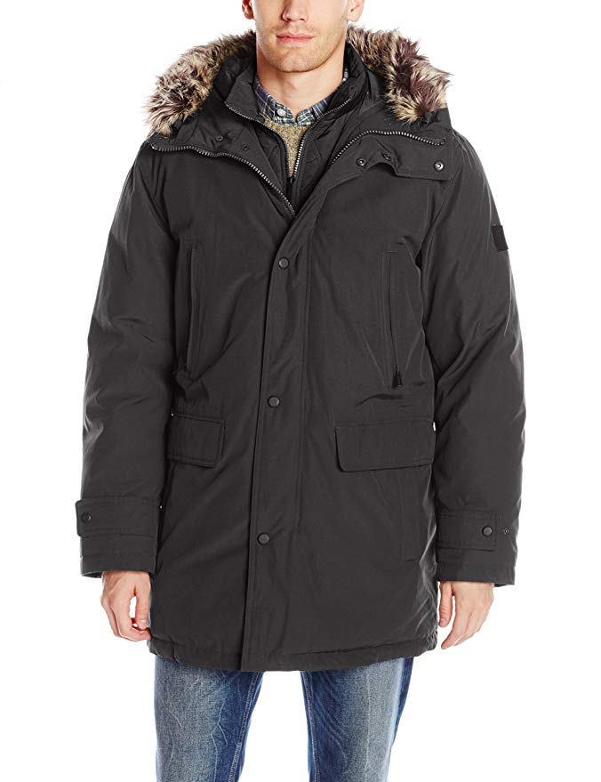 London Fog Men's 3 in 1 Snorkel Parka with Bib