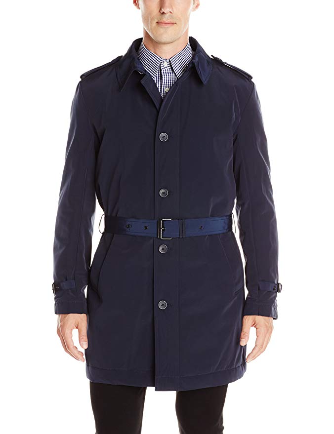 Kenneth Cole New York Men's Reino Bleted Trench Raincoat
