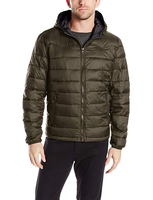 Levi's Men's Nylon Lightweight Hooded Puffer Jacket