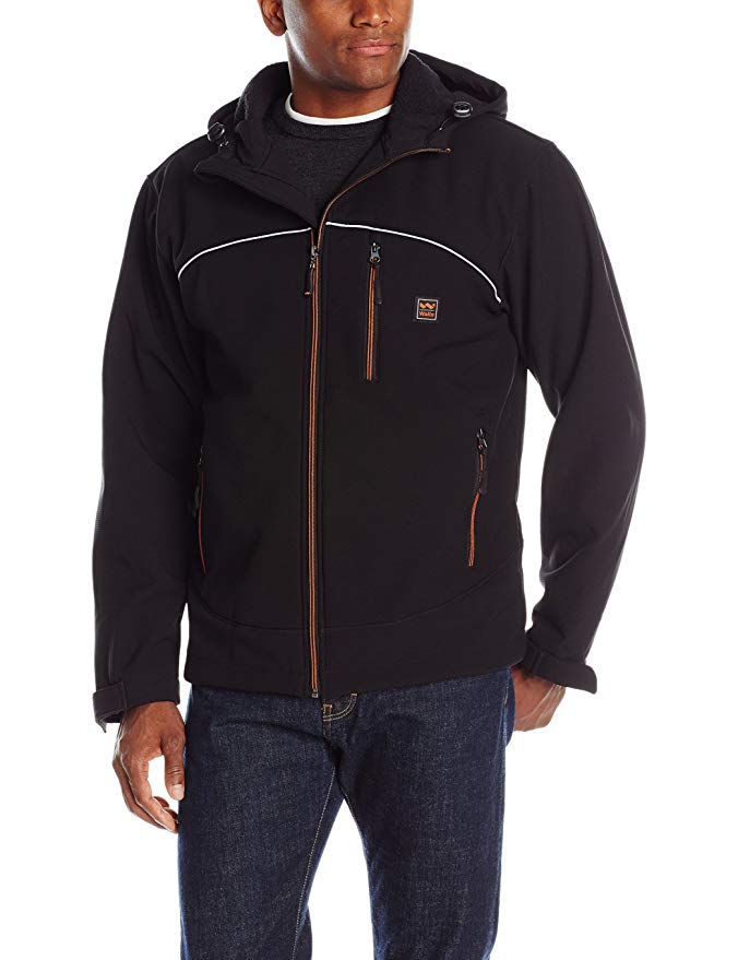 Walls Men's Windcrest Storm Protector Hooded Solid Softshell Wpb Jacket