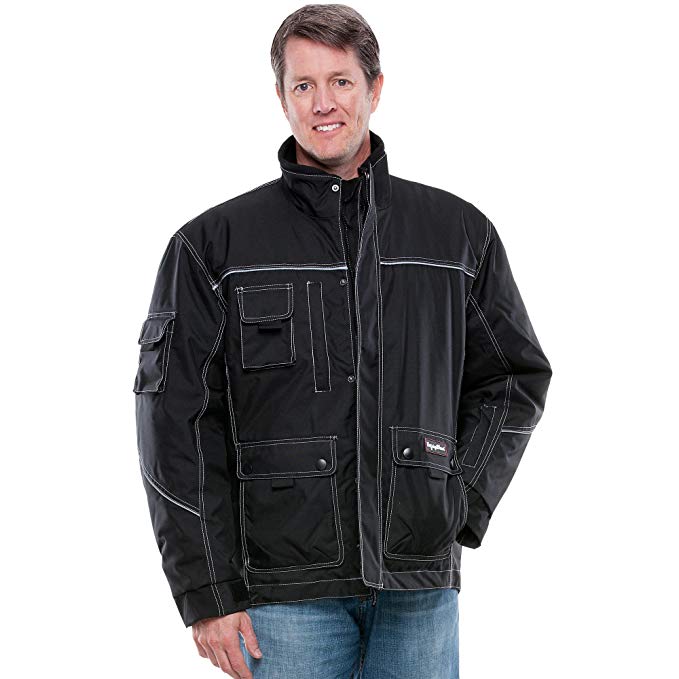Refrigiwear Men's Waterproof Insulated ErgoForce Jacket with Reflective Piping