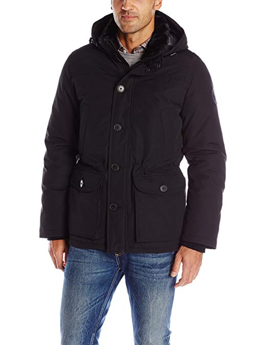 Tommy Hilfiger Men's Arctic Cloth Hooded City Parka