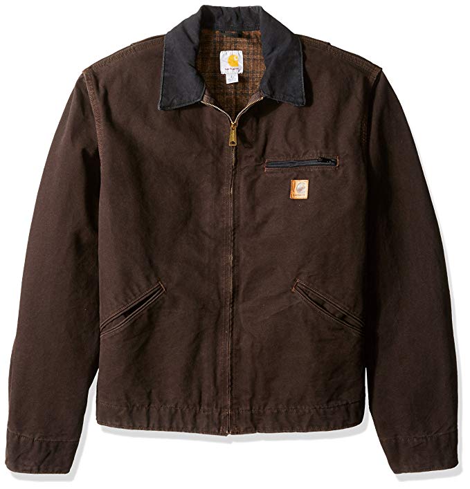 Carhartt Men's Big & Tall Blanket Lined Sandstone Detroit Jacket J97