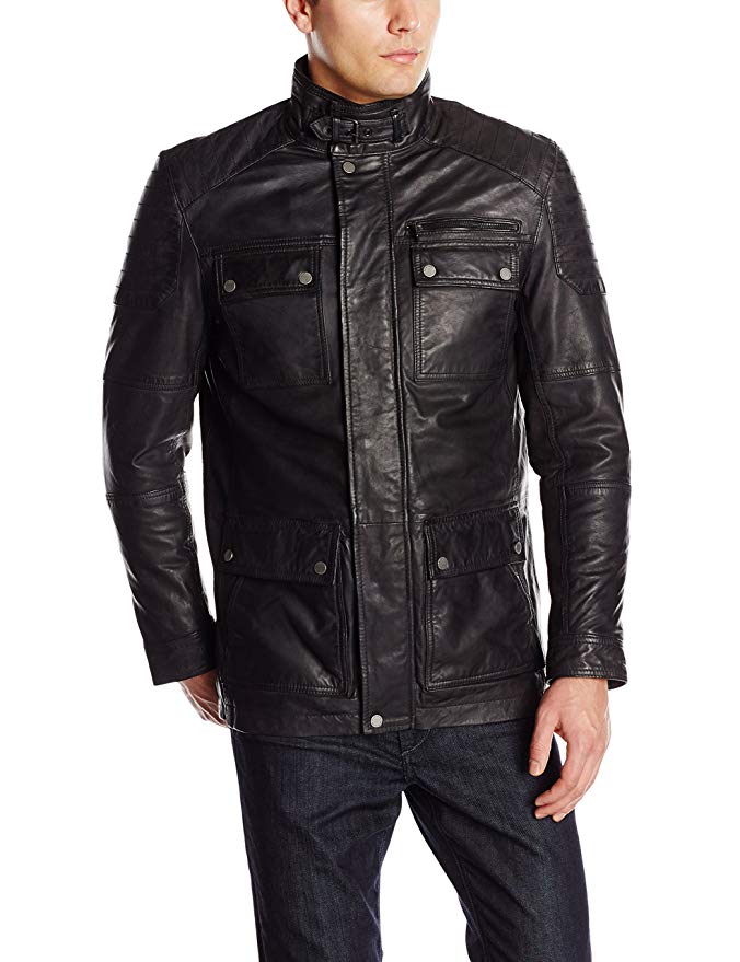 Boston Harbour Men's Leather 3/4 Field Jacket