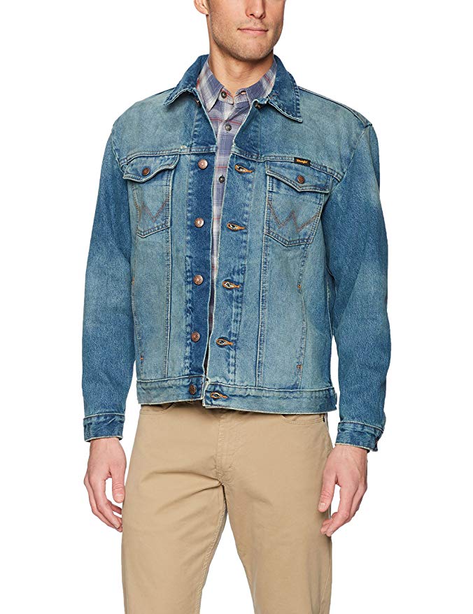 Wrangler Men's Big & Tall Western Style Unlined Denim Jacket