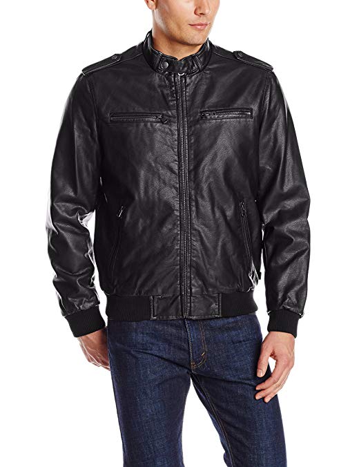 Levi's Men's Faux-Leather Fashion Bomber Jacket