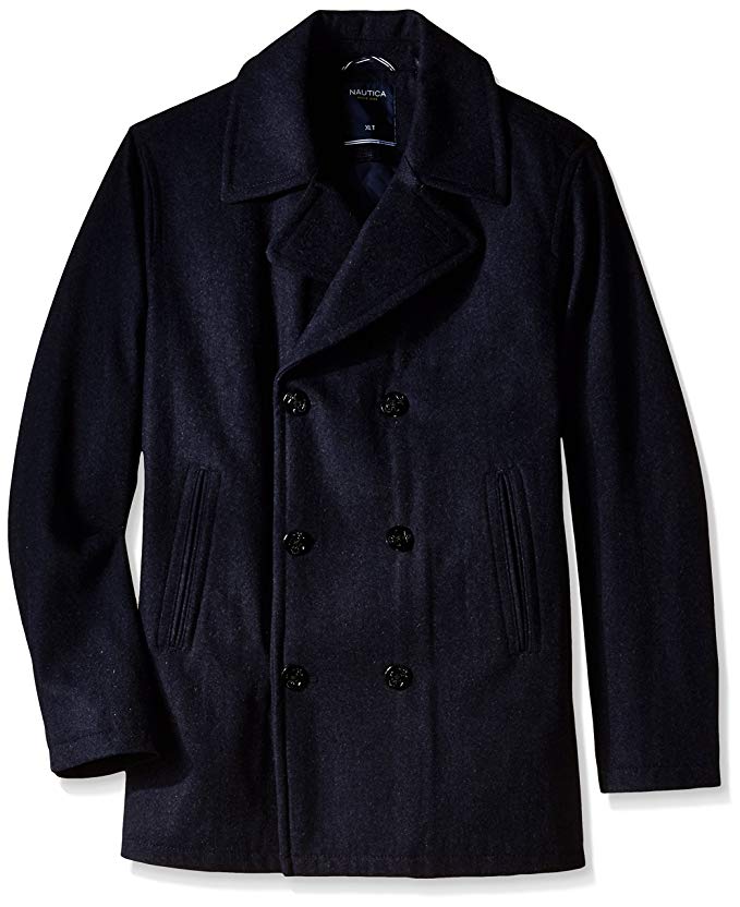 Nautica Men's Big & Tall Wool-Blend Peacoat