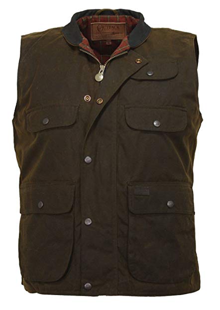 Outback Trading Overlander Waterproof Oilskin Vest, Bronze