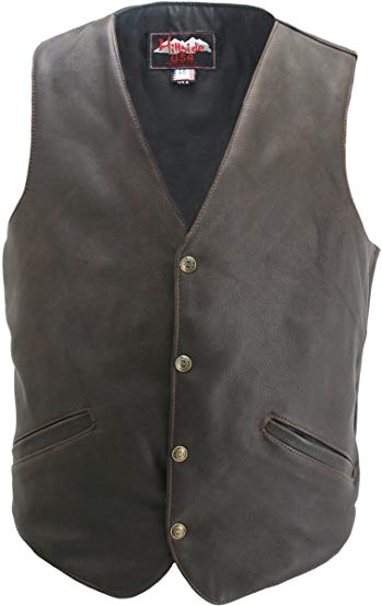 Classic Vintage Leather Vest (Chest:60