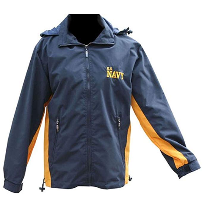 US Navy Jacket Reversible Detachable Hood - Fleece and Nylon All Weather Jacket